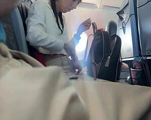 crazy public airplane handjob explodes cum everywhere!!