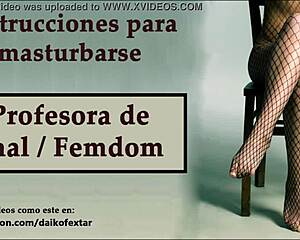 Spanish anal femdom prof hypnotizes you into hands-free jerk off orgasm