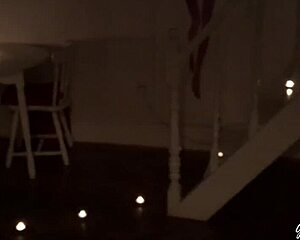 halloween night with skinny blonde teens in homemade lesbian fetish play