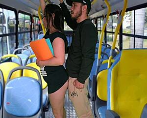 estudante hot gets groped and rubbed hard on crowded bus!