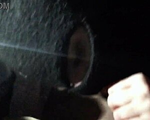 in the car she grips his cock for a dominant deepthroat blowjob with big tits bouncing