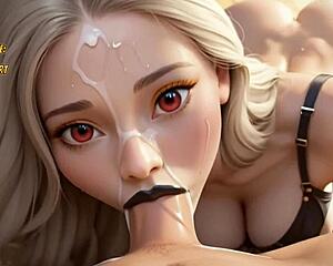 that blonde student deepthroats and swallows my whole load for extra credit