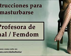 Spanish anal femdom prof hypnotizes you into hands-free jerk off orgasm