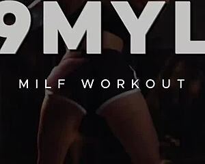 This athletic gym milf gets fucked hard during her big tits fitness workout pussy session