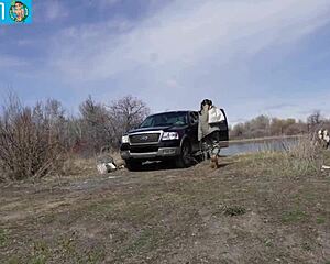 Full girlfriend experience with aubry babcock latina teen outdoor truck public pounding vol 29