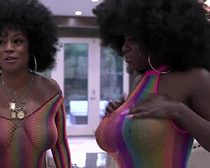 a groovy ebony babe joins bbc for THREESOME fun