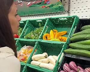 teacher spots wet cucumber in store