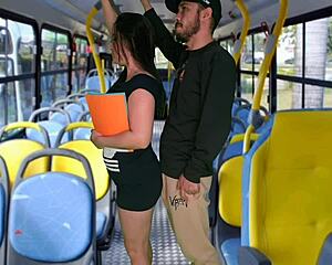 estudante hot gets groped and rubbed hard on crowded bus!