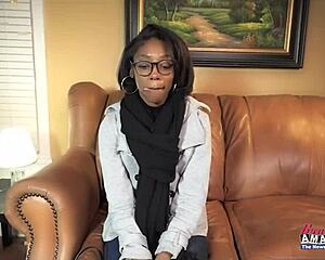 nerdy sylvia in glasses gives sloppy deepthroat and swallows cum