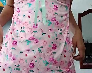 wanna see my sexy pink pajamas on this innocent curvy colleague model?