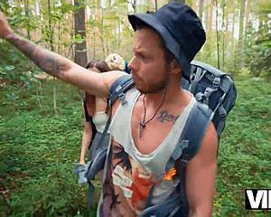 Overcome with horniness shy Russian teens lick asses rimjob style then fuck wildly in forest