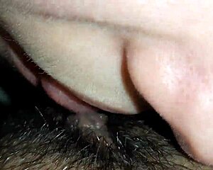 Her tongue dives deep into my wet hairy pussy close up sparking pure lesbian ecstasy