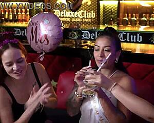 at her wild bachelorette party bride mariana rips clothes off a muscular colombian stripper for rough bareback pussy pounding and big cock milking