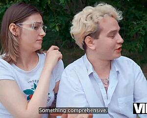 Overcome with horniness shy Russian teens lick asses rimjob style then fuck wildly in forest