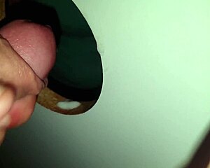 Girlfriend sucks off strangers at gloryhole draining massive loads 😍💦