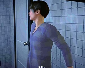 fitness vam spies on curvy milf wife giving a sloppy blowjob in this hot 3d hentai animation