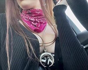 italian milf artemisia flashes smokes big nipple tits driving miami car fetish