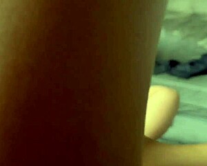 Jerking huge black cock till he cums on my bare feet guiding handjob