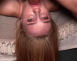 Sweet teen polly's juicy shaved pussy and big natural tits beg for rough rides