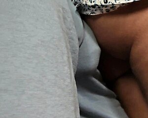 Stranger's throbbing penis grinds her juicy butt on shaky train