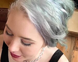 blonde emo slut takes rough bareback doggystyle pov horny hookup skinny waist