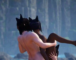 i'm lickin' her furry pussy in this hot lesbian 3some
