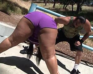delilah black strokes her chunky body craving monster cock
