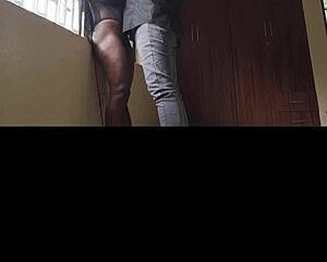 ever wonder what happens when she's blindfolded in tight black leggings and punished indoors?