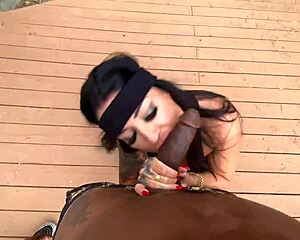 Monica Santhiago's muff gets licked by Rome Major before she rides his monster cock cowgirl