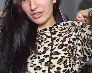 claudia bavel masturbates in leopard outfit gaming chair