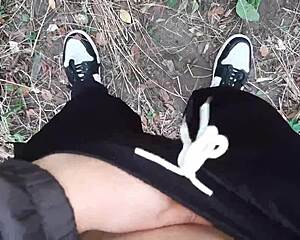 Who dares lesbian fingering orgasm in wild forest?