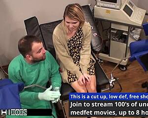 doctor forces hitachi orgasms on olivia kassady's shaved pussy... she screams!