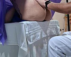gynecologist makes patient orgasm then unloads cumshot