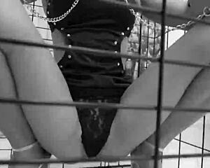 caged slut rebecca volpetti takes 4on1 assfucking with dp