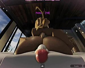 Bimbo Whore Takes Monster Cock Ride in Roblox Condo Fuck!