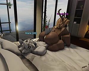 Bimbo Whore Takes Monster Cock Ride in Roblox Condo Fuck!