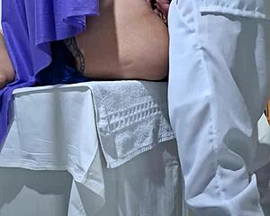 gynecologist makes patient orgasm then unloads cumshot