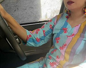flirty asian stepsis deepthroats stepbro for car ride then rides him hard