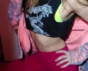 Pretty petite blonde Bonneyuwu teases with 3 25 lipstick lollipops softly