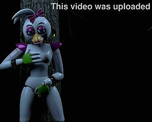 chica's riding dick naked fingering in forest