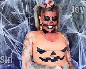 picture this nerdy pumpkin fuckin halloween slut with huge swollen pussy lips