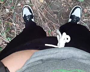 Who dares lesbian fingering orgasm in wild forest?