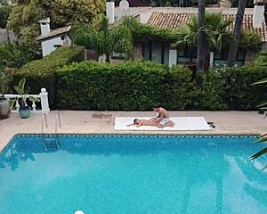 Ever wondered how Tru Kait takes Chris Diamond's huge cock bent over balcony?