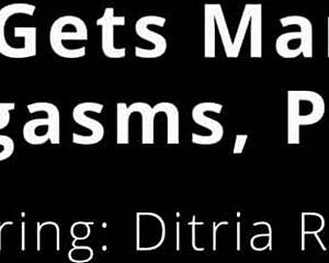 lesbian ditria rose moans through mandatory hitachi vibrator orgasms pov 😩💦