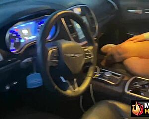 can curvy brunette barbi's big tits bounce riding rome majors bbc car