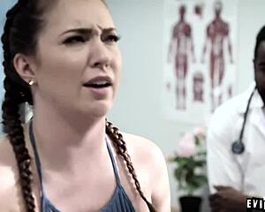 Damn, ebony doctor Tyler Knight fingers and anals teen patient Maddy O'Reilly during taboo exam