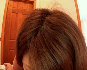 hot japanese babes take turns sucking that massive hard cock on the bed