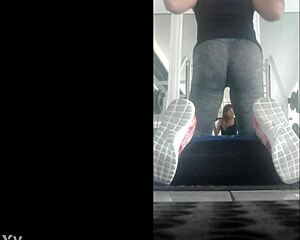 mexican teen flaca bends ass over leggings for doggystyle gym pounding