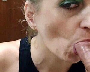 German milf prostitute sandra swallows cum after expert blowjob