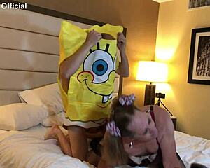 ever wonder if spongebob could fuck a mature milf shemale crossdresser in this wild comic parody
